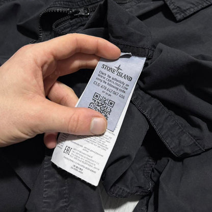 Stone Island Black Canvas Overshirt