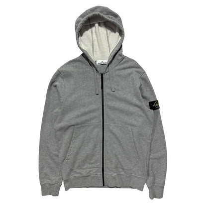 Stone Island Grey Zip Hoodie