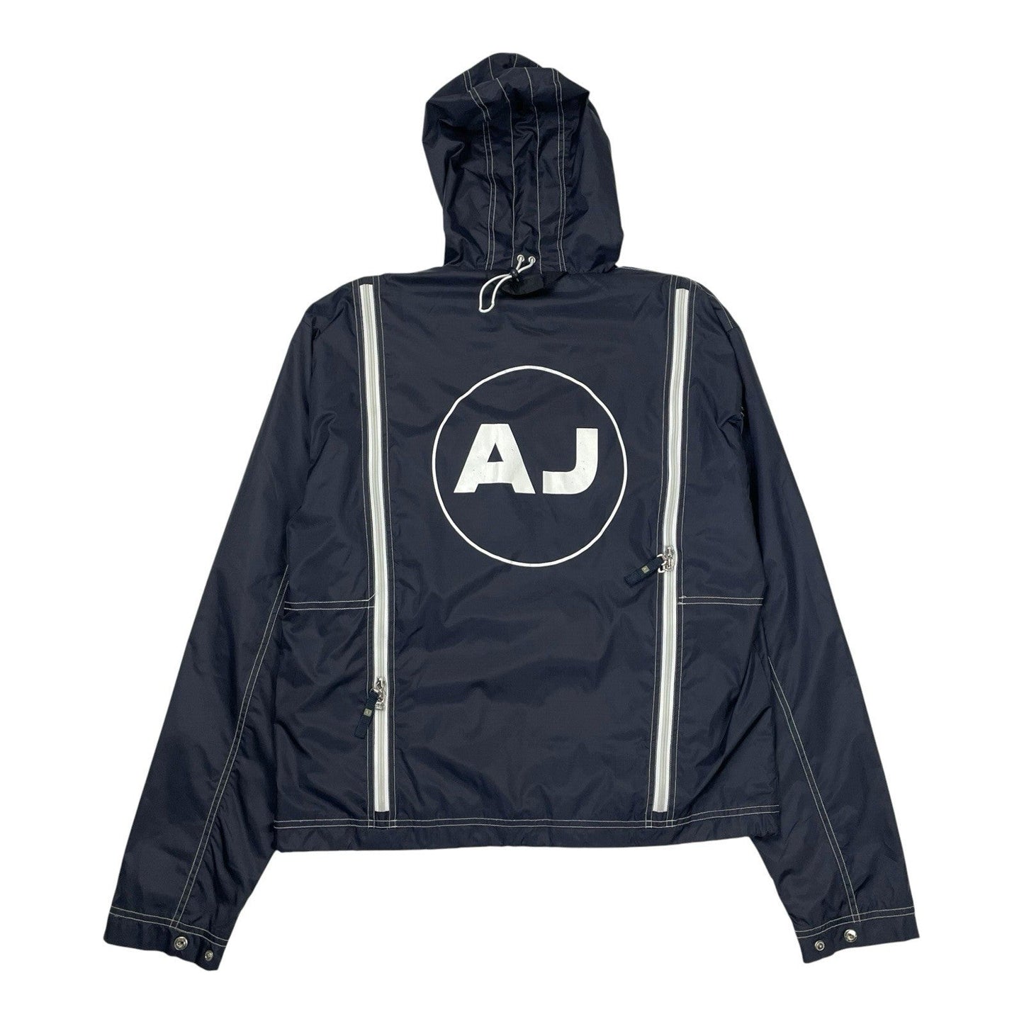 Vintage Armani Jeans Ventilated Jacket, Size XL | O/S, Navy