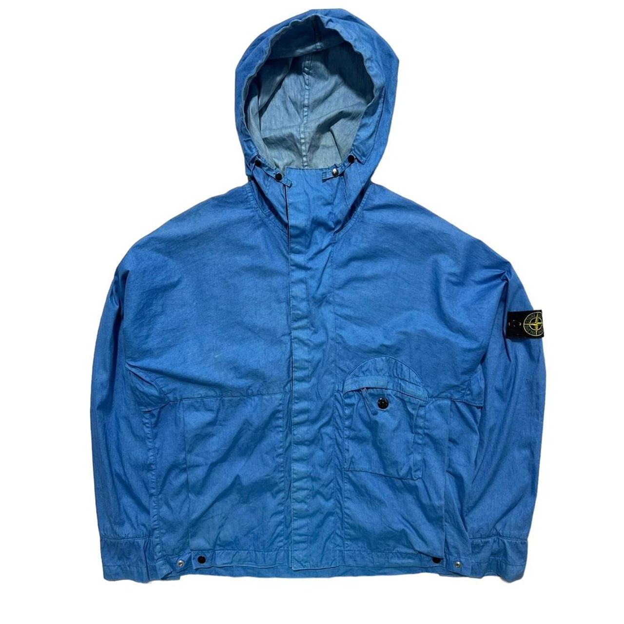 Stone Island Blue Single Pocket Canvas Jacket