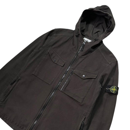 Stone Island Brown Hooded Jacket