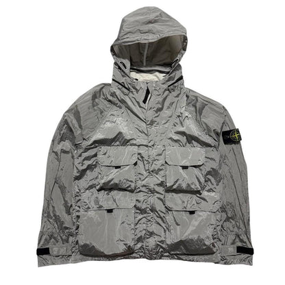Stone Island Nylon Metal Watro Multipocket Jacket | Medium, Metallic Grey