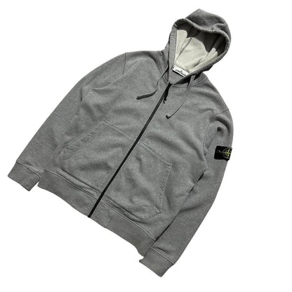 Stone Island Grey Full Zip Hoodie