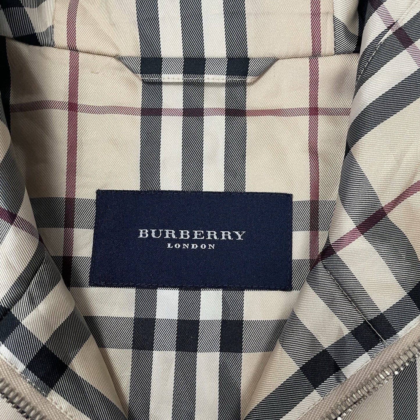 Burberry Nova Check Jacket, Size Small | O/S, Beige