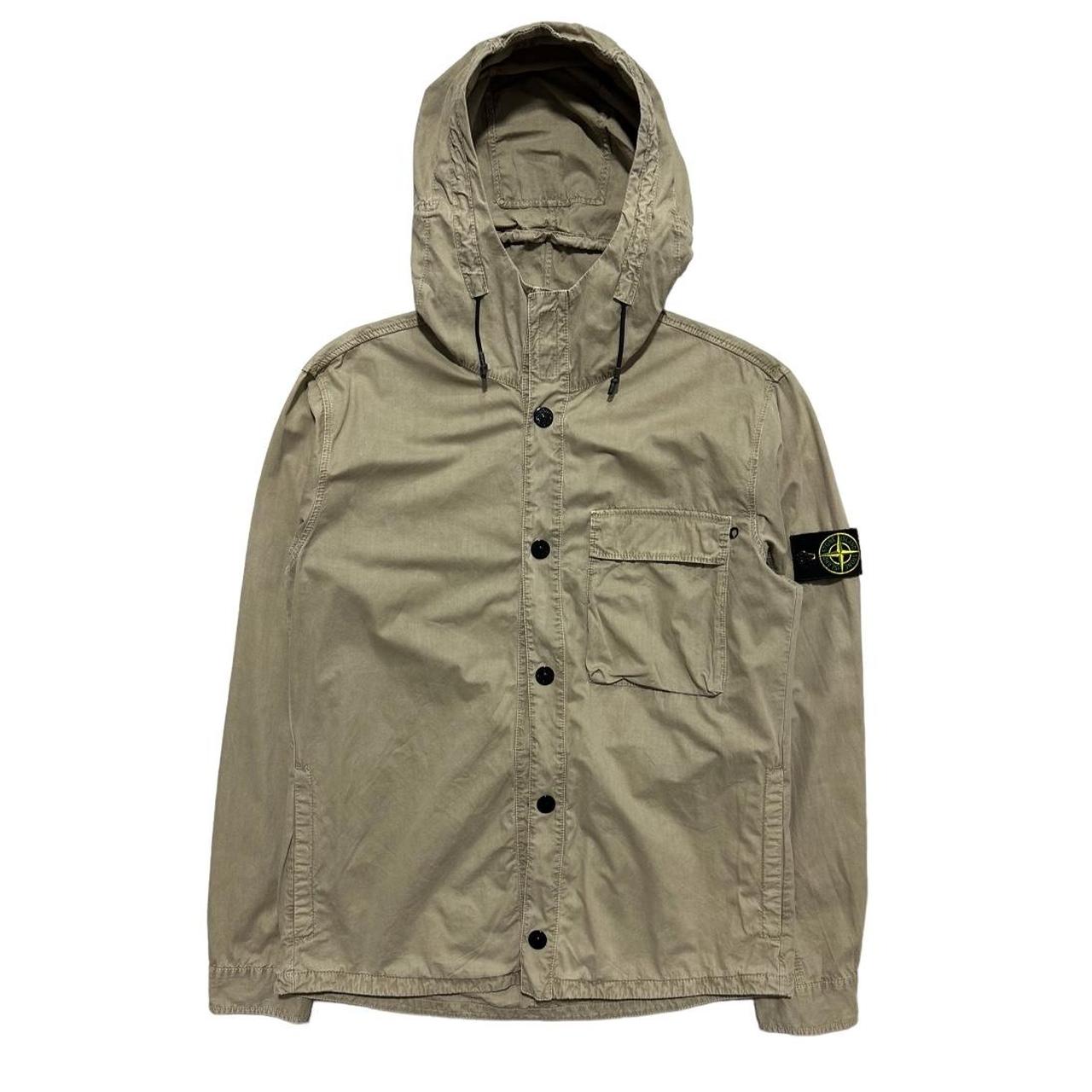 Stone Island Biege Canvas Hooded Jacket