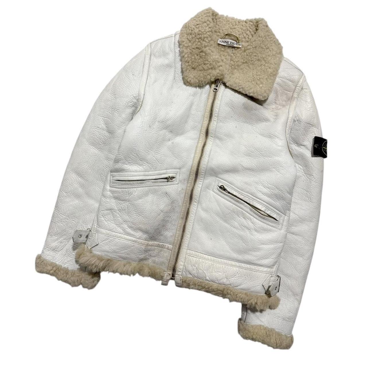 Stone Island Sherling Leather Jacket