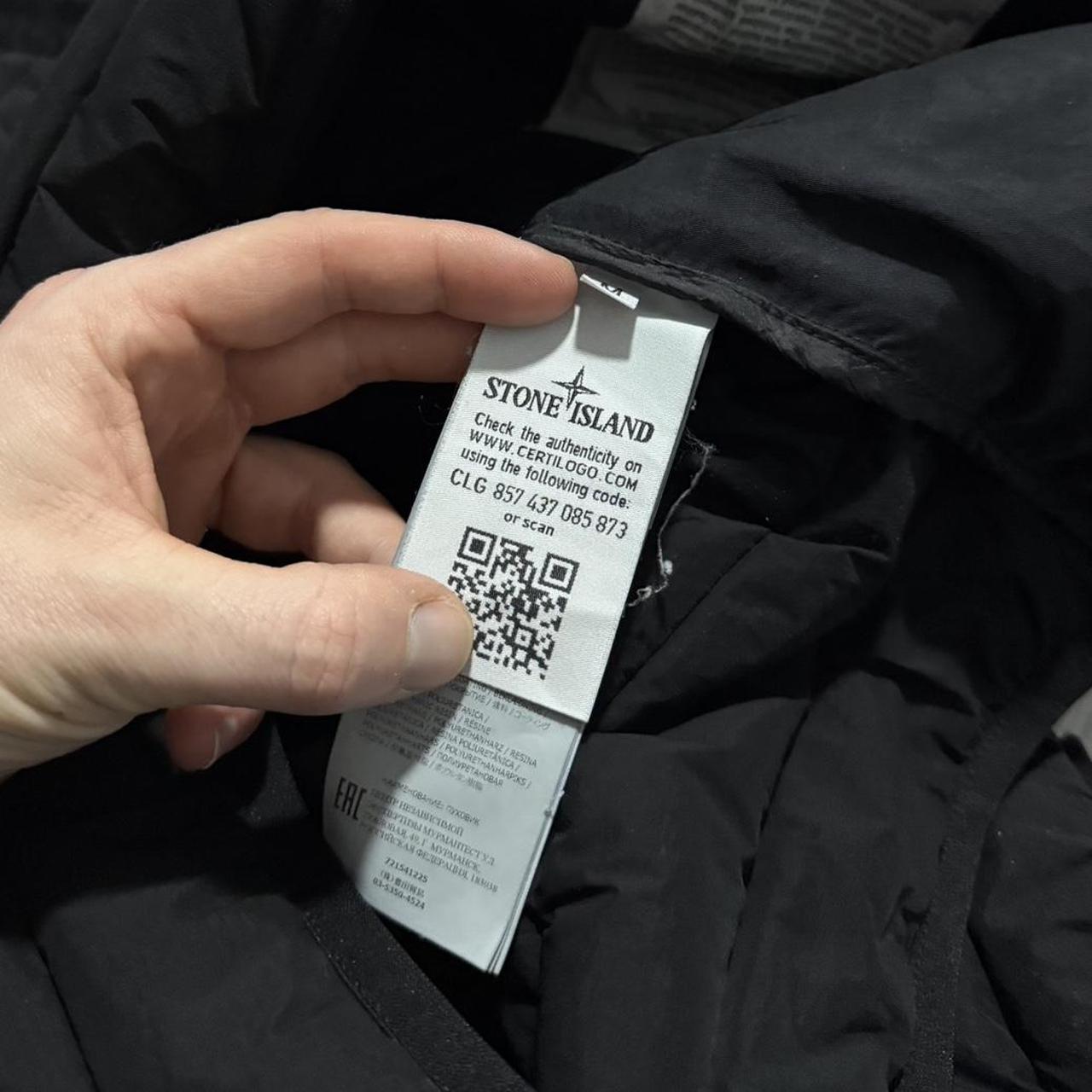 Stone Island Loom Woven Down Jacket | Medium, Black
