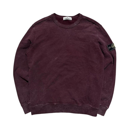 Stone Island Pullover Frost Crewneck | XL, Burgundy
