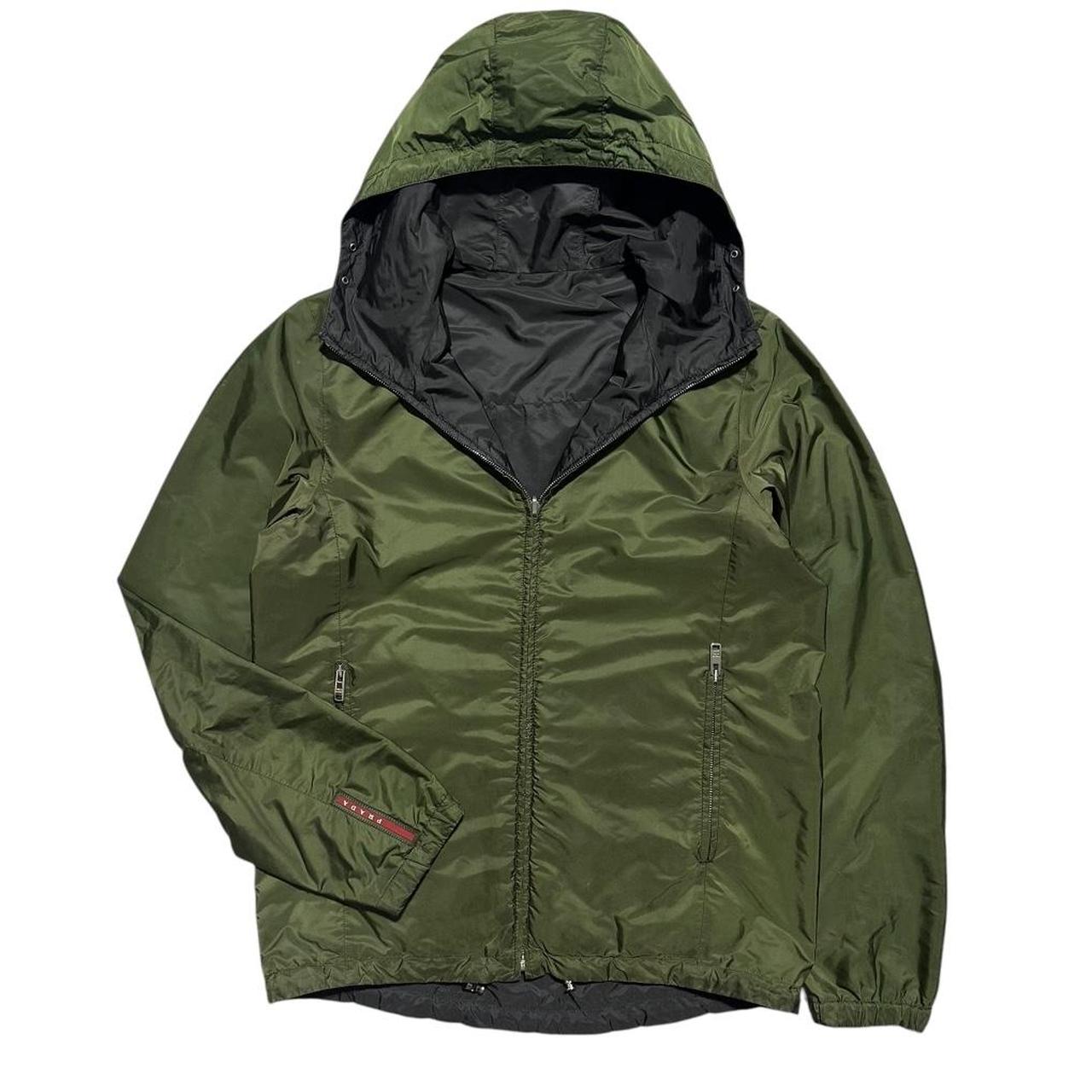 Prada Nylon Reversible Jacket | Medium, Black, Olive Green