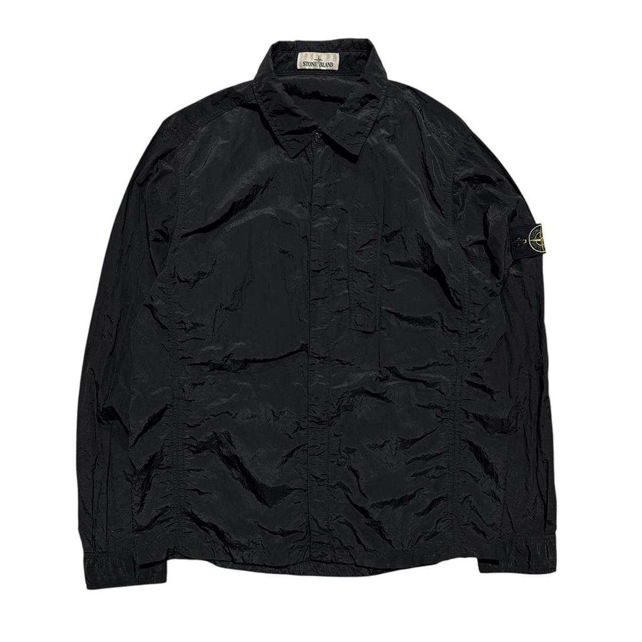Stone Island Black Nylon Overshirt | XL, Black