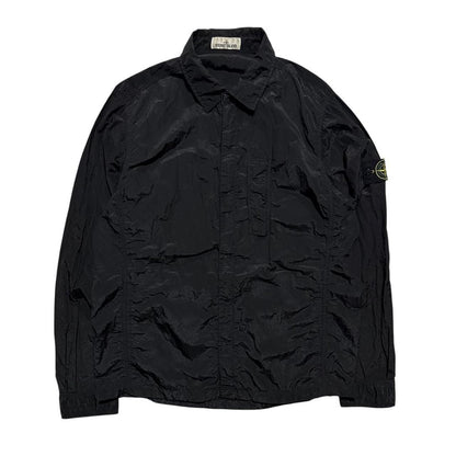 Stone Island Black Nylon Overshirt | XL, Black