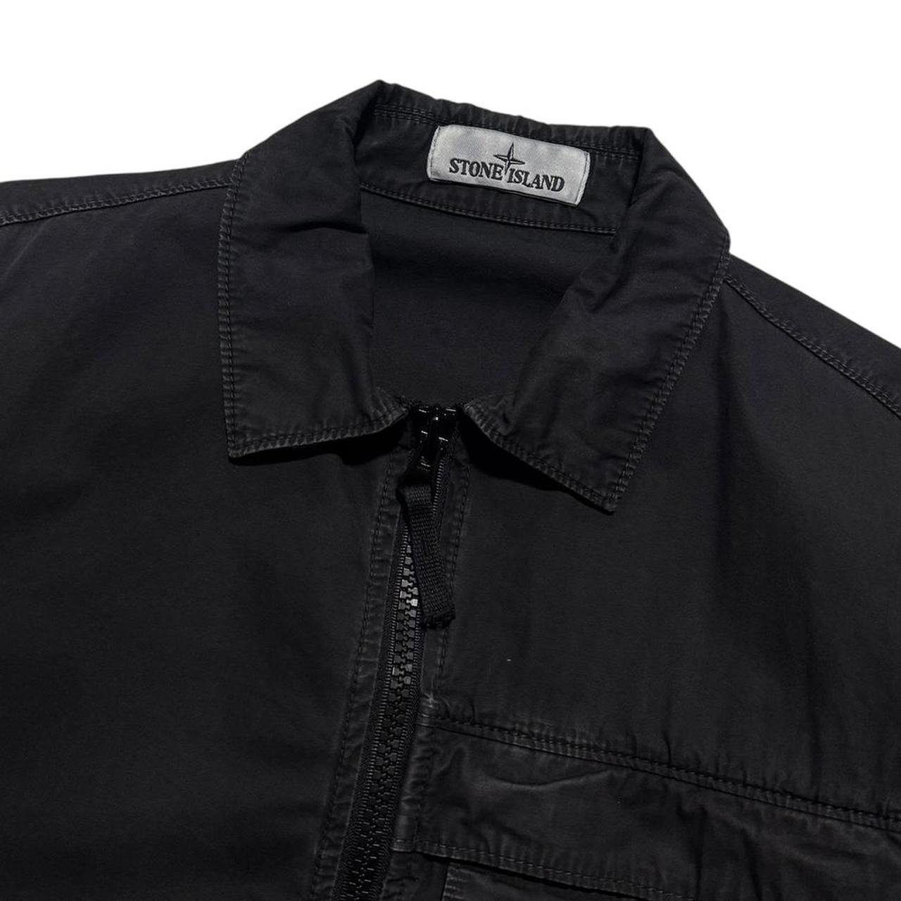 Stone Island Canvas Overshirt | Small, Black