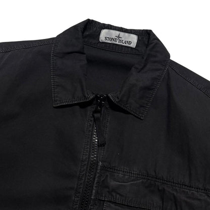 Stone Island Canvas Overshirt | Small, Black