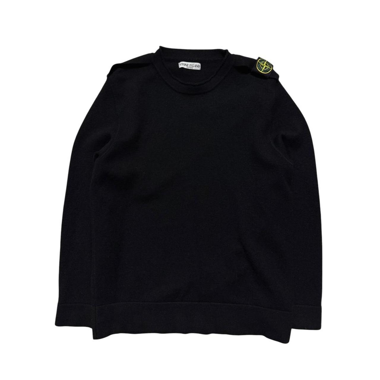 Stone Island Black Shoulder Knit Pullover