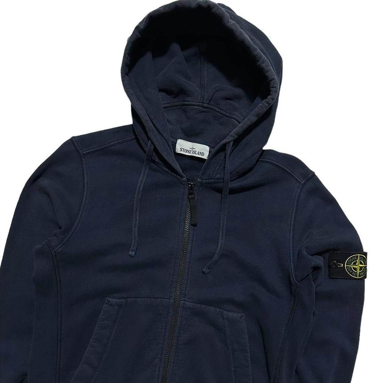 Stone Island Blue Full Zip Hoodie - Known Source