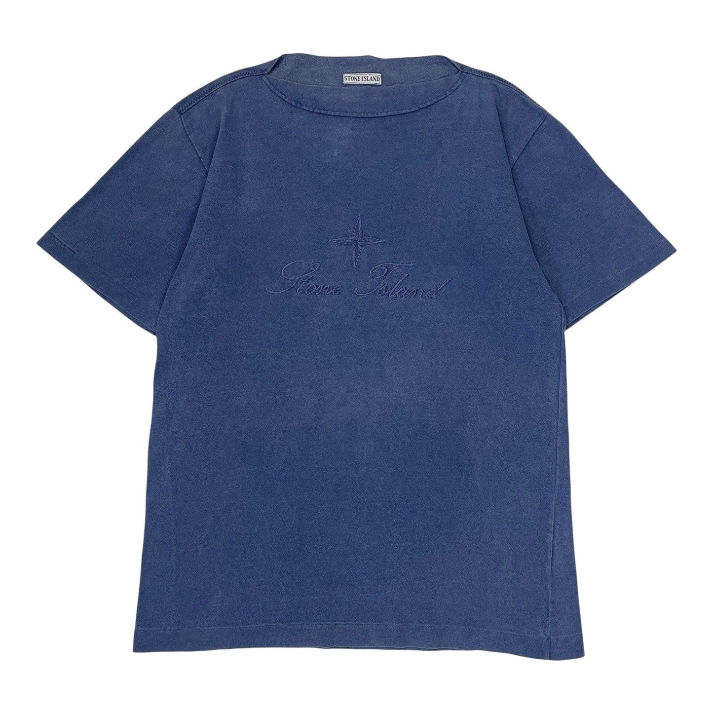 Vintage Stone Island Embroidered Script Logo T-Shirt, Size Large | O/S, Multicoloured