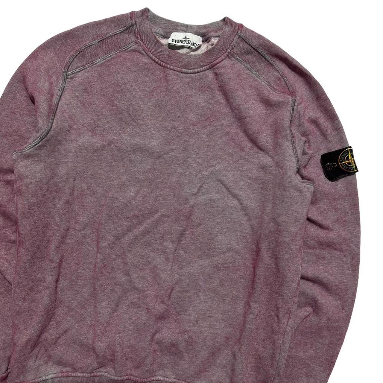 Stone Island Pink Dust Treatment Pullover Crewneck