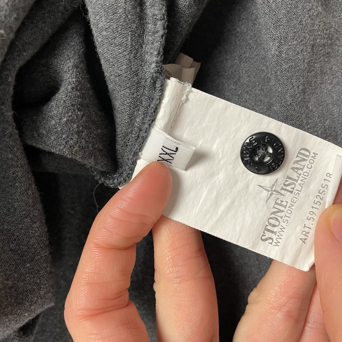 Stone Island Long Sleeve Polo, Size XXL | O/S, Grey