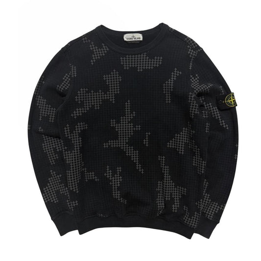 Stone Island Grid Camo Pullover Crewneck