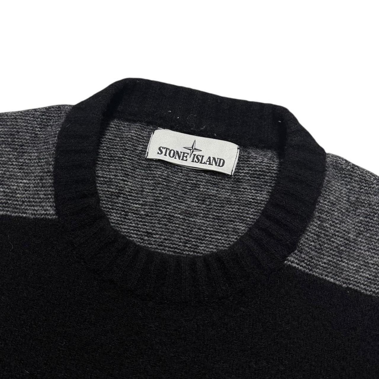 Stone Island Wool Pullover Crewneck | Small, Black and Grey
