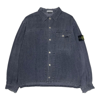 Vintage Stone Island Resin Spalmatura Overshirt, Size Large | O/S, Blue