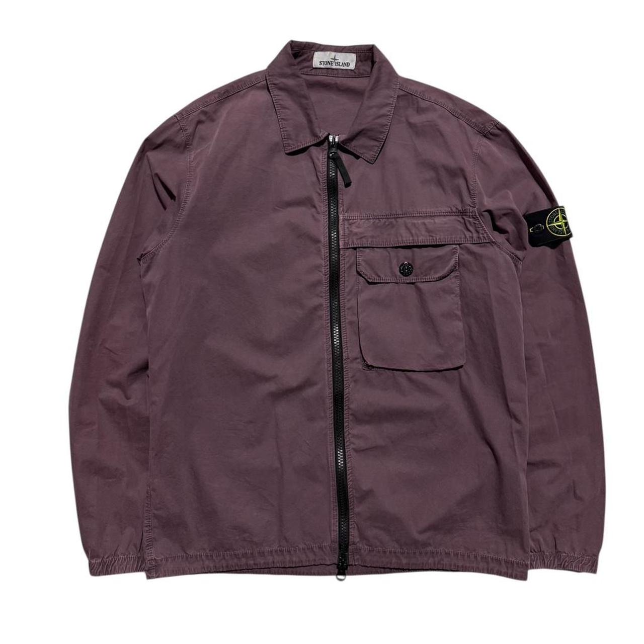 Stone Island Canvas Overshirt | Large, Navy