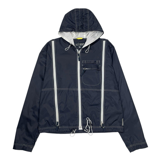 Vintage Armani Jeans Ventilated Jacket, Size XL | O/S, Navy