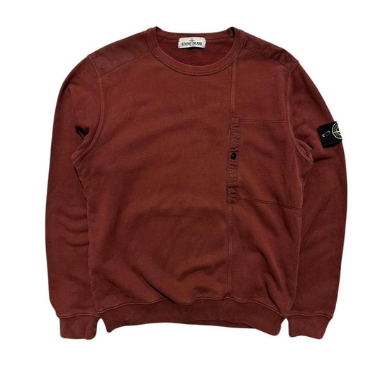 Stone Island Burgundy Pullover Crewneck