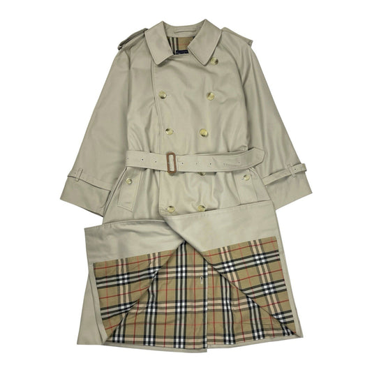 Vintage Burberry Beige Trench Coat, Size 50 | O/S, Beige