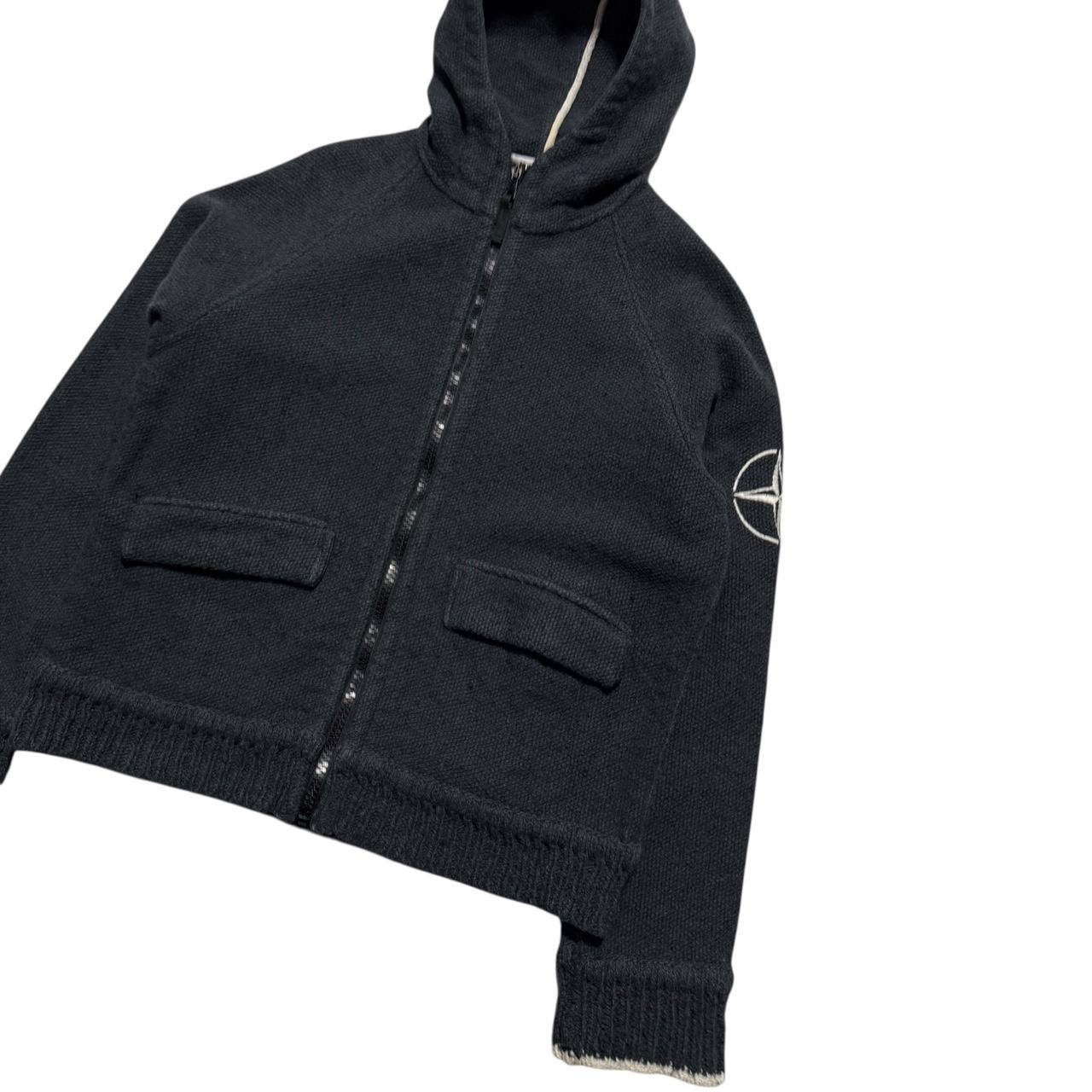 Stone Island Heavy Knit Hoodie | Large, Black
