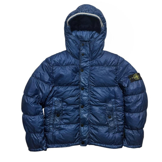 Stone Island Garment Dyed Down Jacket | Large, Blue