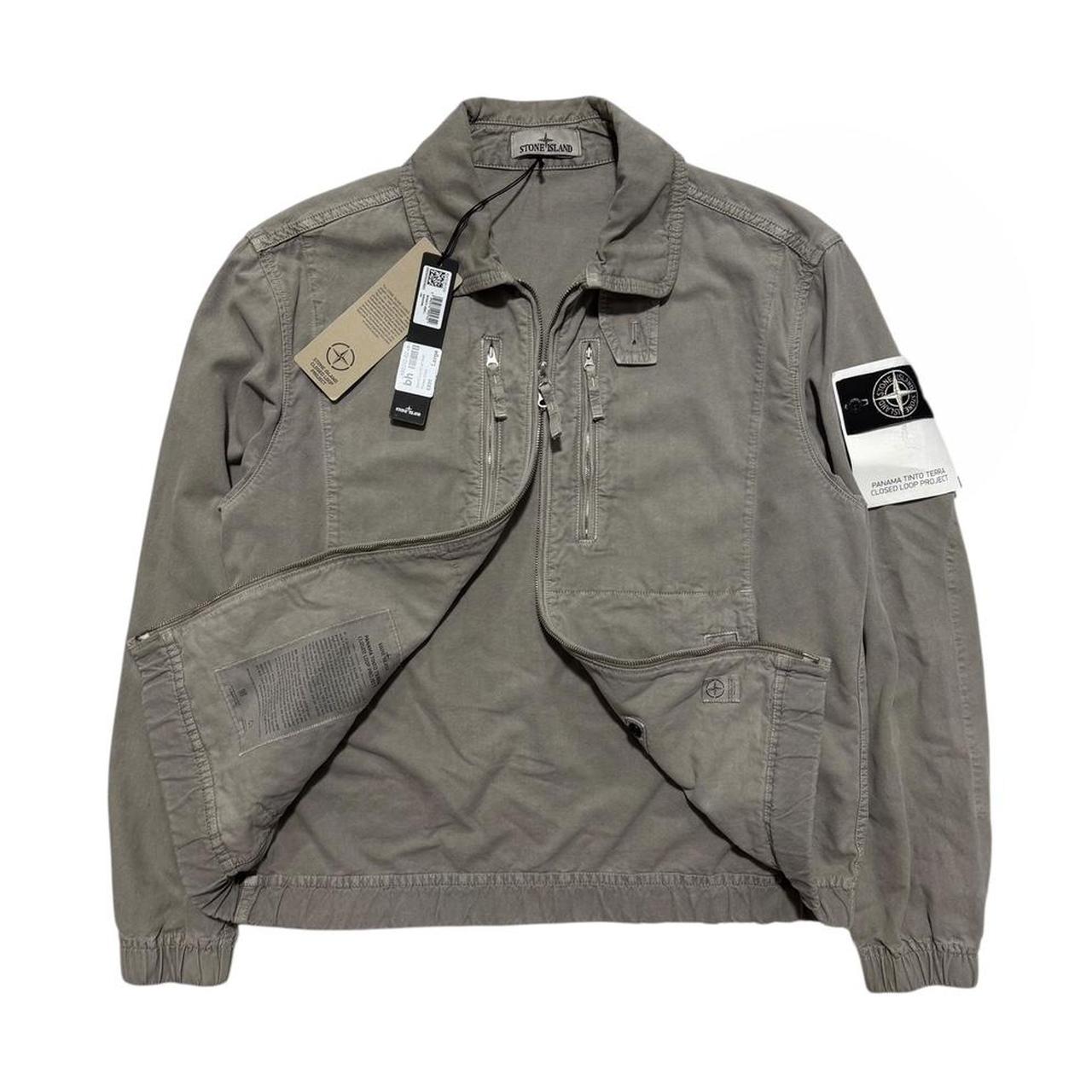 Stone Island Tinto Terra Panama Jacket | Large, Taupe