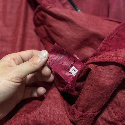 Stone Island 2004 Lino Flax Red Jacket | Large, Red