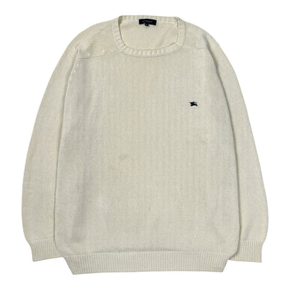 Vintage Burberry Cable Knit Jumper, Size XXL | O/S, Yellow