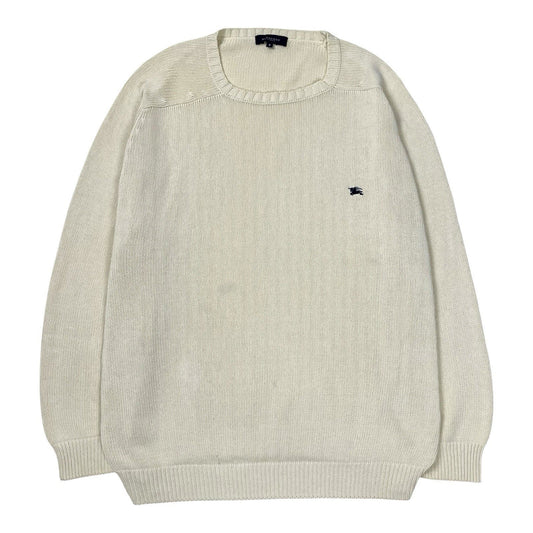 Vintage Burberry Cable Knit Jumper, Size XXL | O/S, Yellow