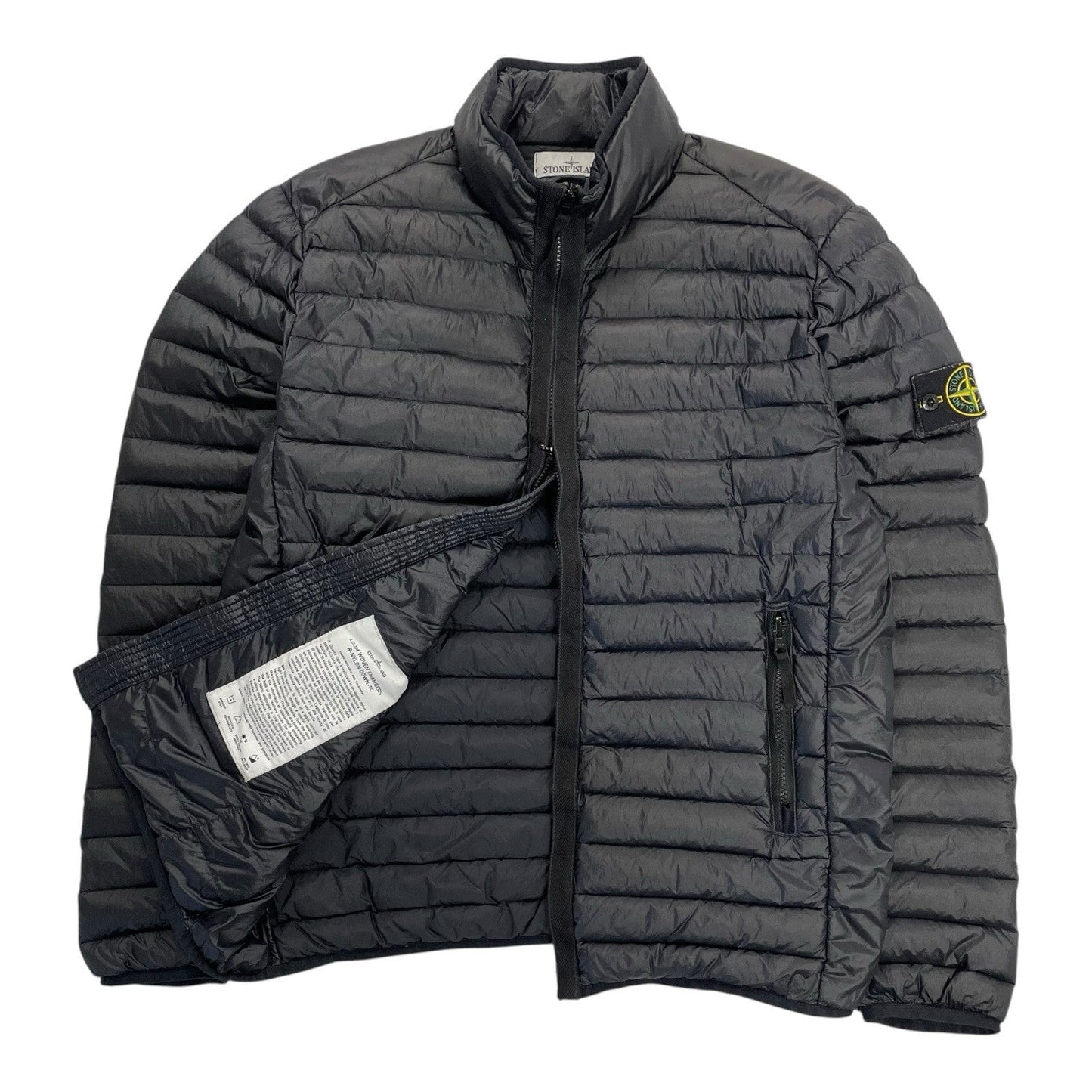 Stone Island Puffer Jacket AW23 Loom Woven Chambers R-Nylon Down-TC, Size Medium | O/S, Navy