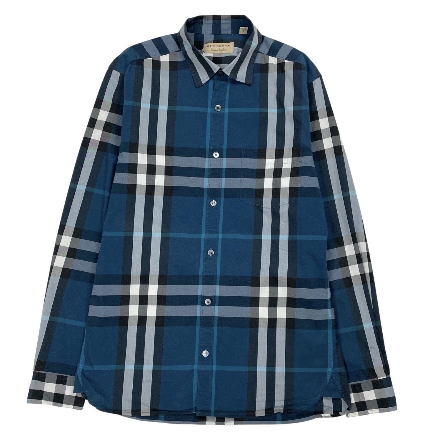 Burberry Nova Check Shirt, Size Small | O/S, Blue