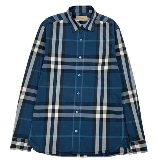 Burberry Nova Check Shirt, Size Small | O/S, Blue