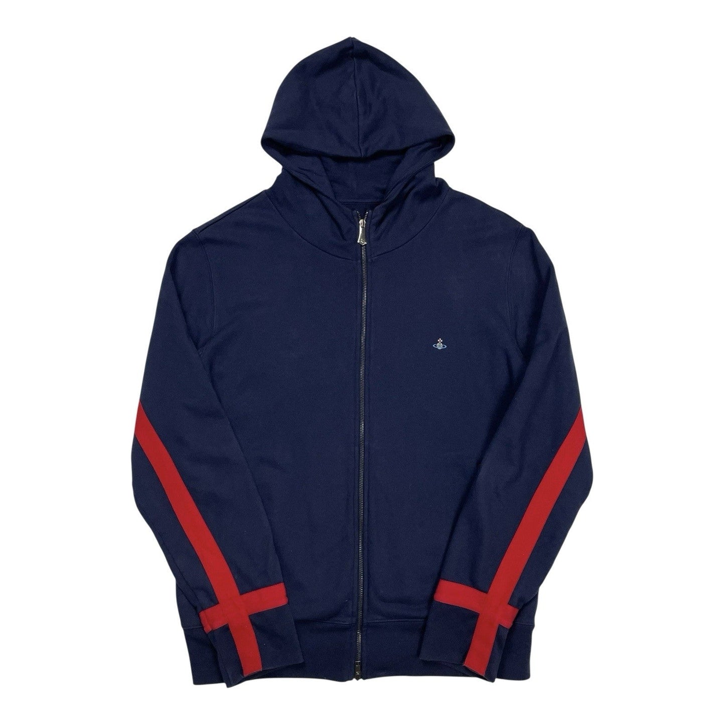 Vivienne Westwood Navy Full Zip Hoodie, Size Large | O/S, Navy