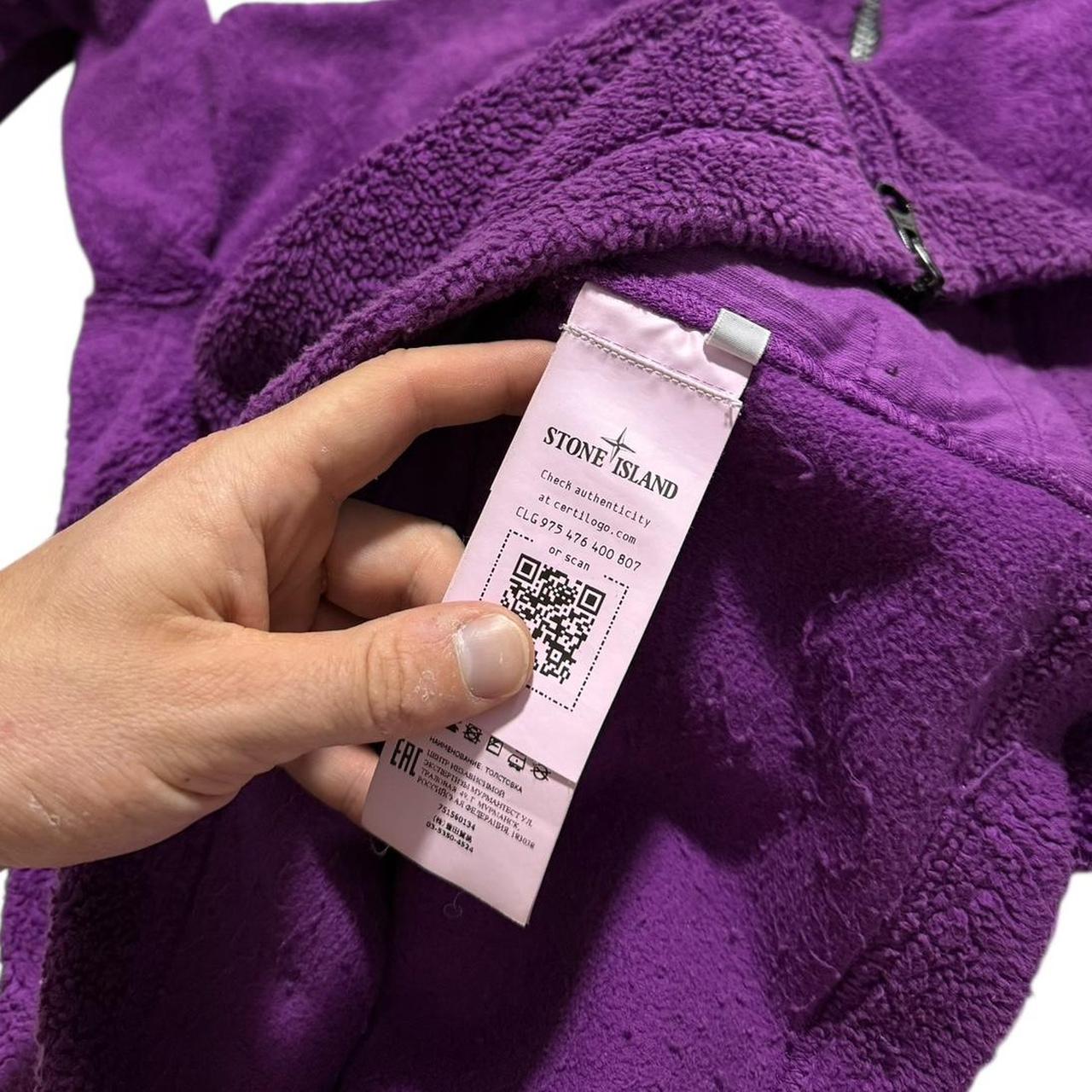 Stone Island Sherpa Fleece Jacket | Medium, Purple