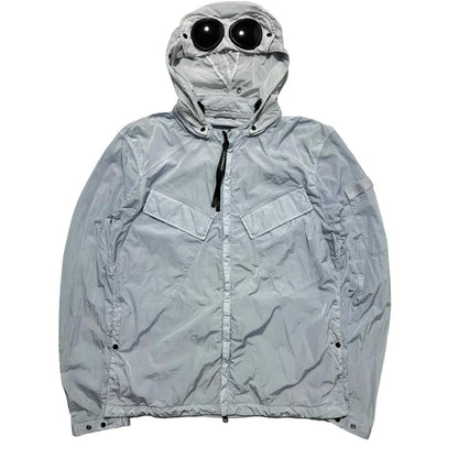 CP Company Chrome Ice Blue Nylon Goggle Jacket