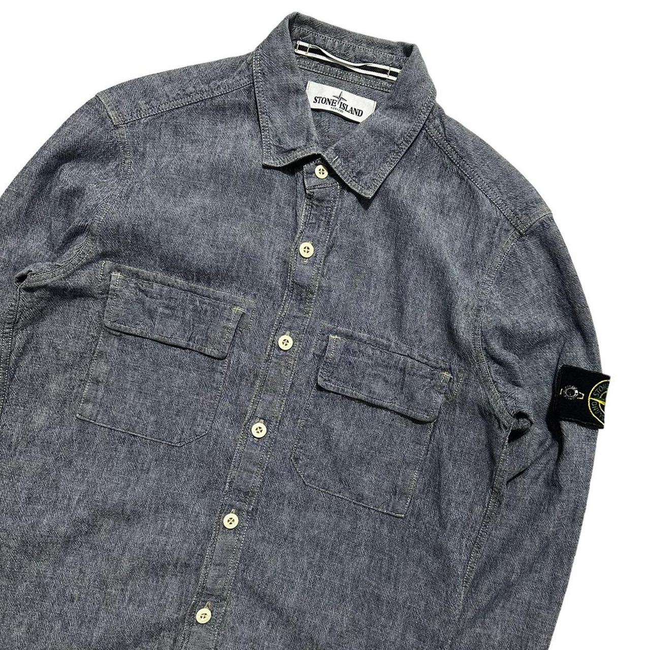 Stone Island Denim Double Pocket Shirt