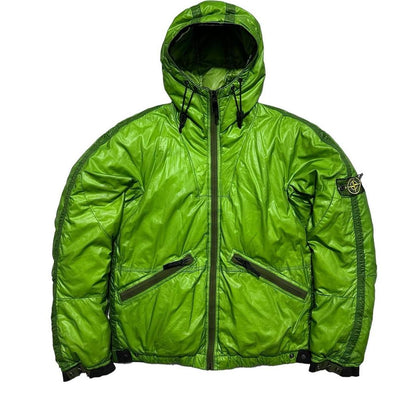 Stone Island Green Mesh Badge Down Jacket