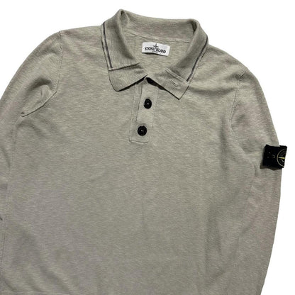 Stone Island Button Up Polo Top