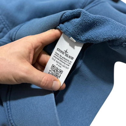 Stone Island Blue Pullover Hoodie