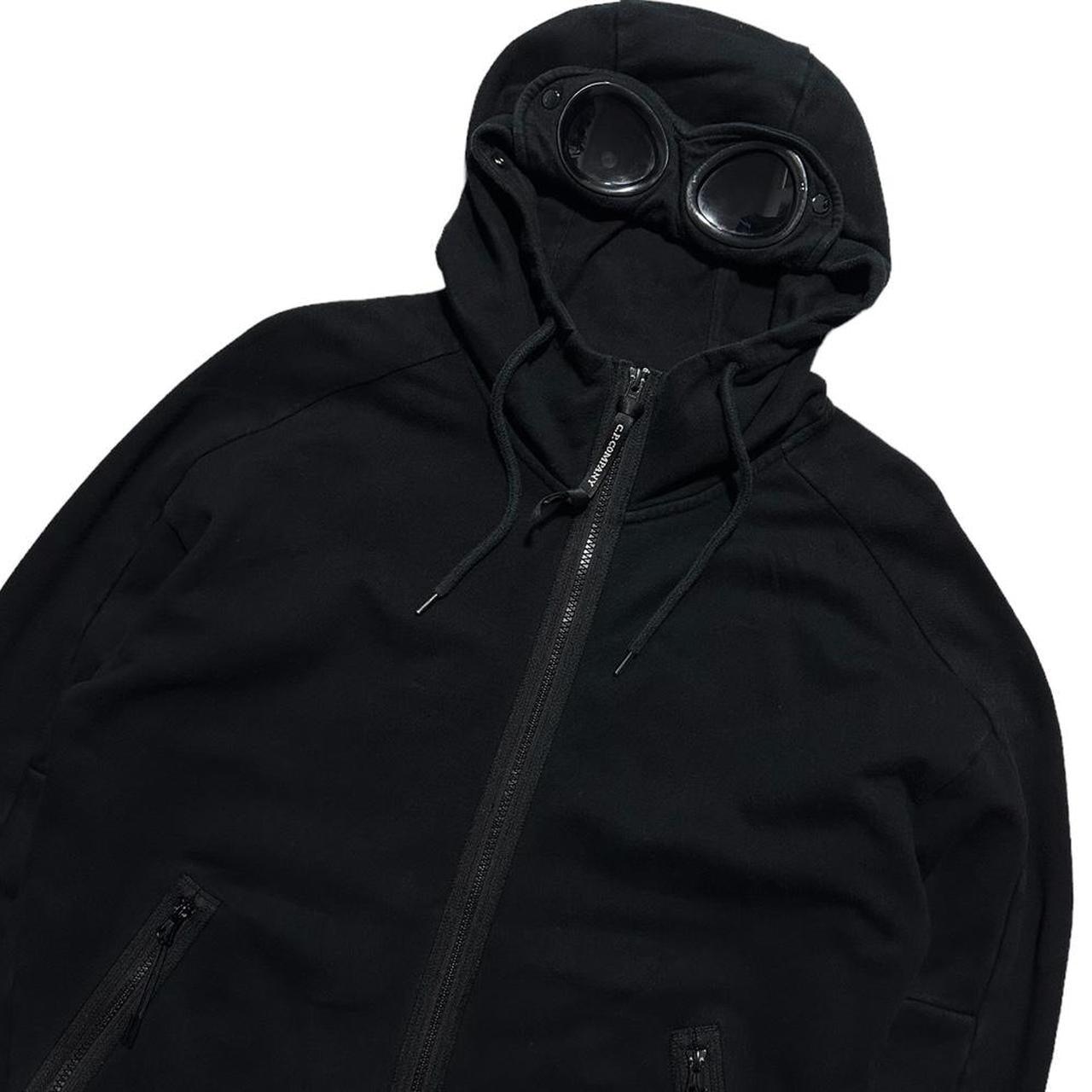 CP Company Full Zip Black Goggle Hoodie - Known Source