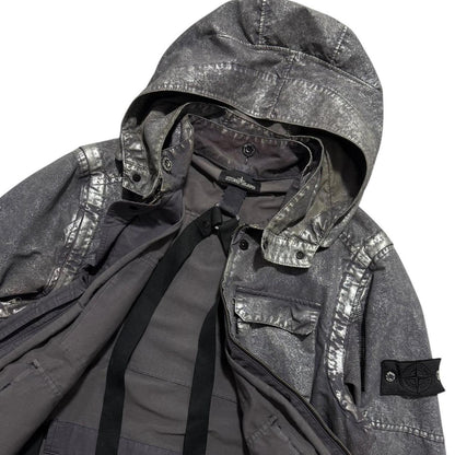 Stone Island David-C Multipocket Jacket | Large, Metallic Silver
