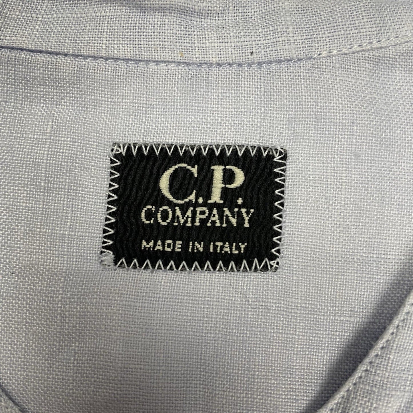 Vintage CP Company Donna Linen Overshirt, Size Large | O/S, Blue