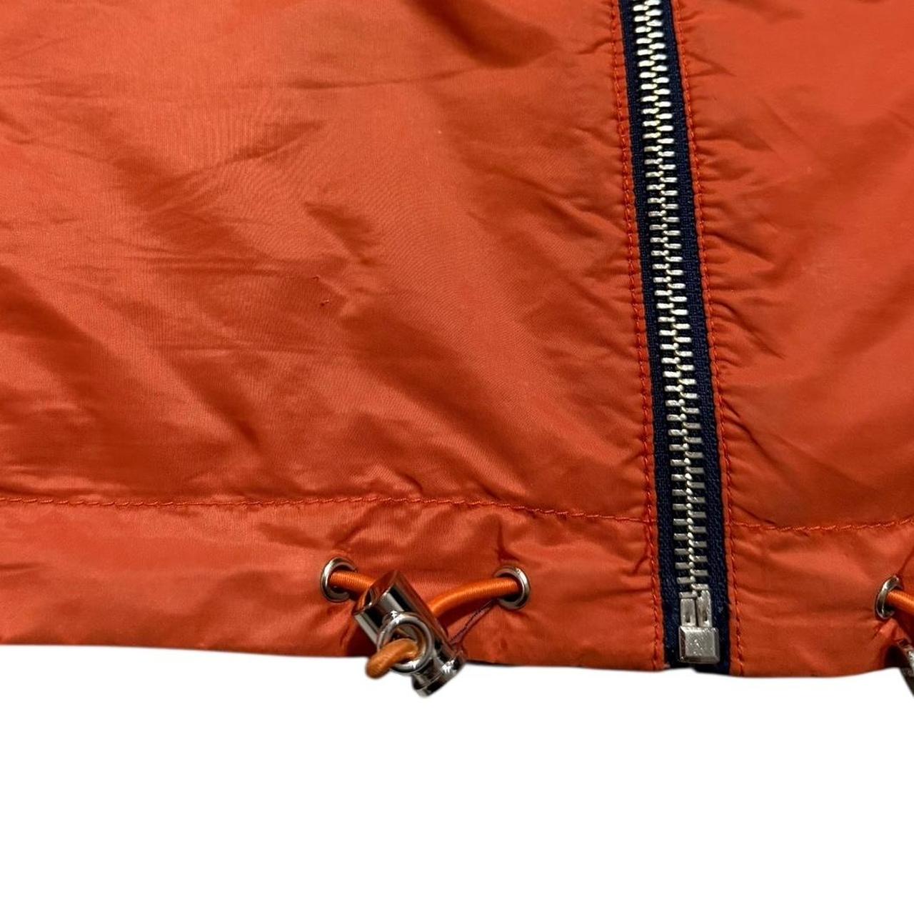 Prada Reversible Nylon Windbreaker Jacket | Small, Navy, Orange