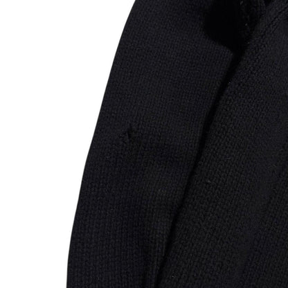 Stone Island Black Wool Arm Compass Sweater | Large, Black